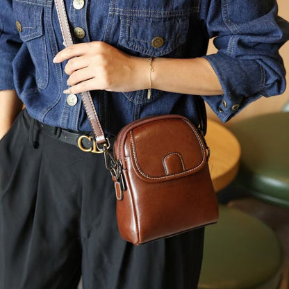 Genuine leather crossbody bag