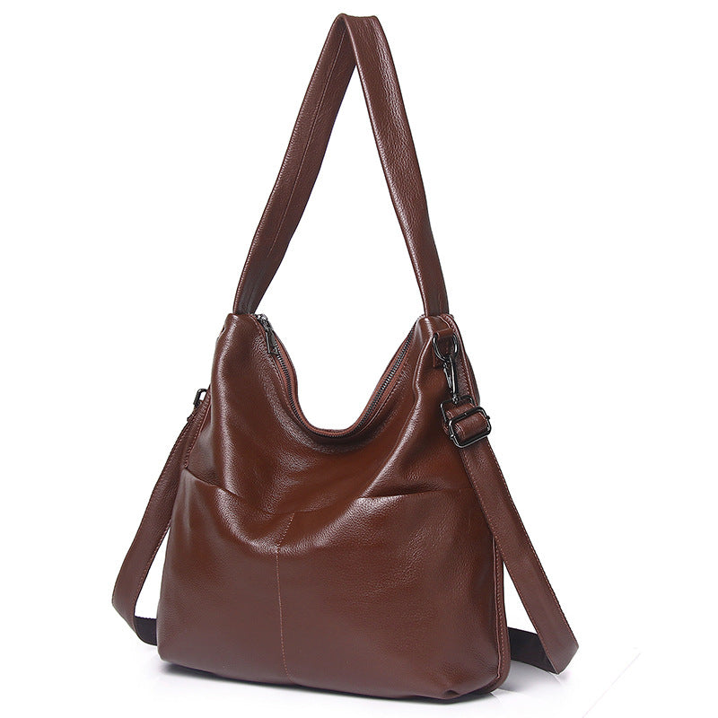 Genuine Leather Crossbody Bag with Adjustable Strap