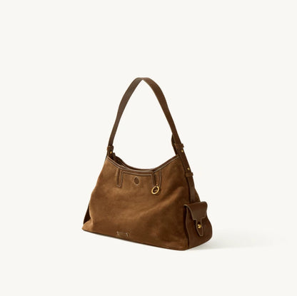 Genuine Leather Crossbody Laptop Hobo Bag