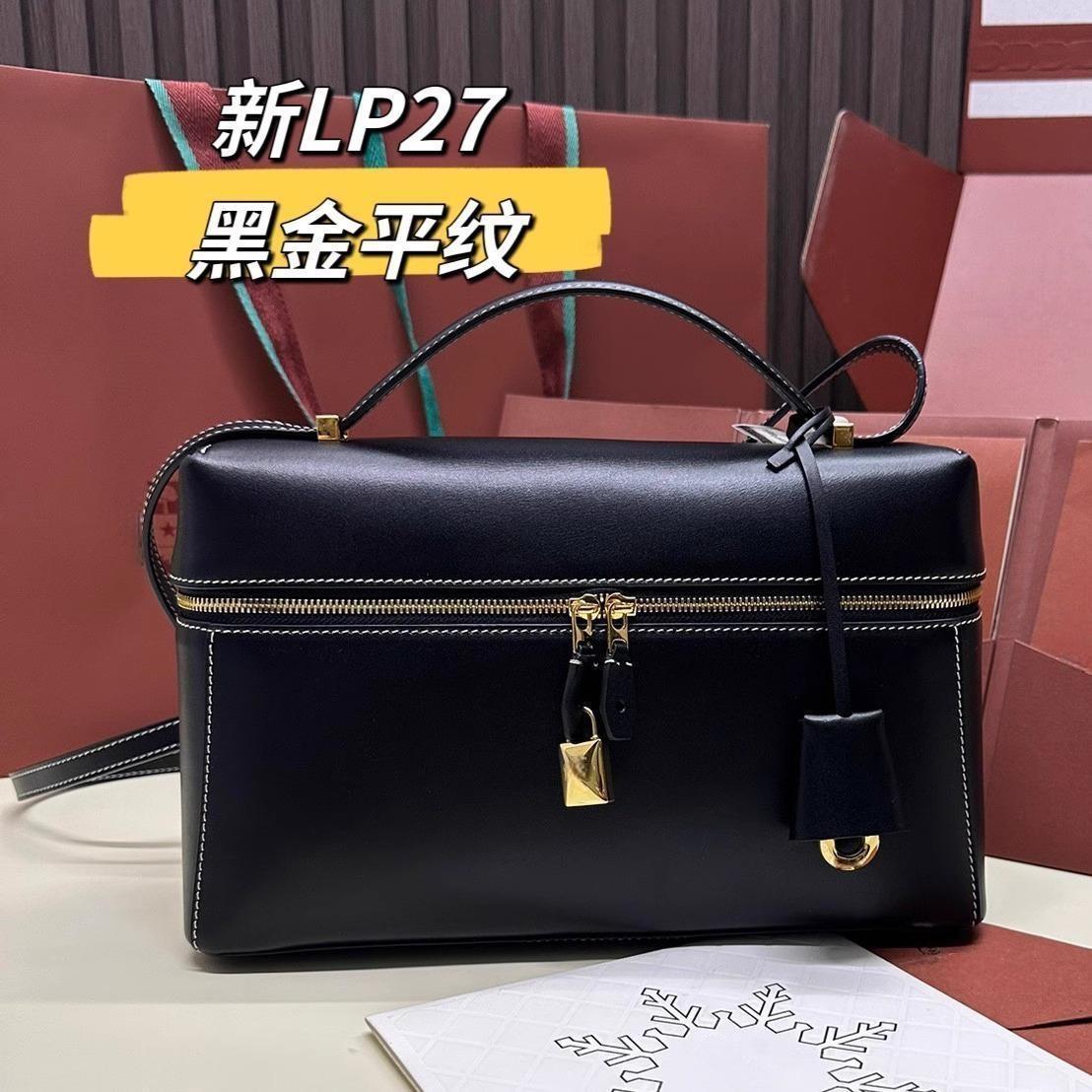 Genuine Leather Crossbody Lunch Box Bag
