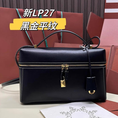 Genuine Leather Crossbody Lunch Box Bag