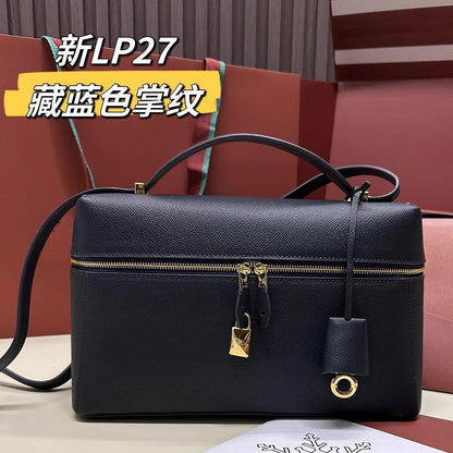Genuine Leather Crossbody Lunch Box Bag