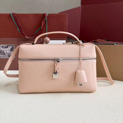 Genuine Leather Crossbody Lunch Box Bag