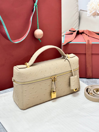 Genuine Leather Crossbody Lunch Box Bag