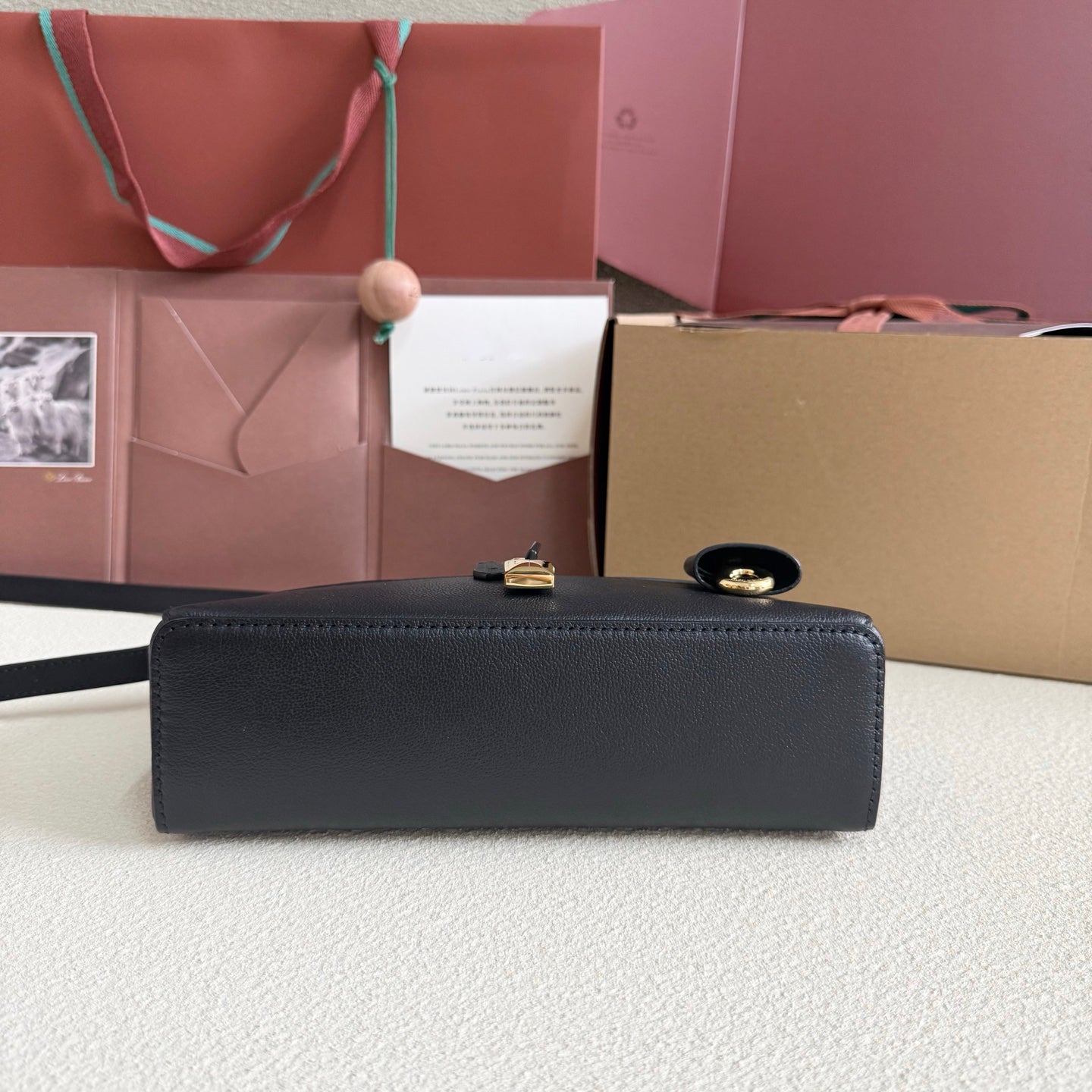 Genuine Leather Crossbody Lunch Box Bag