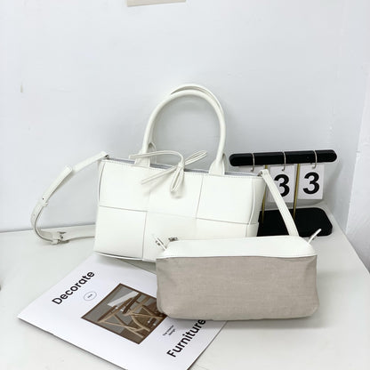 Genuine Leather Crossbody Tote Bag