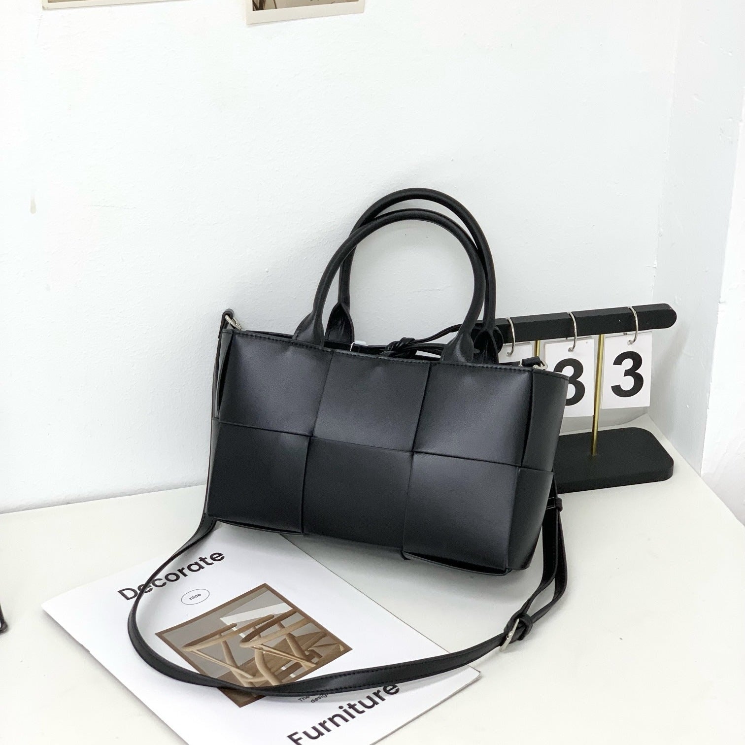 Genuine Leather Crossbody Tote Bag