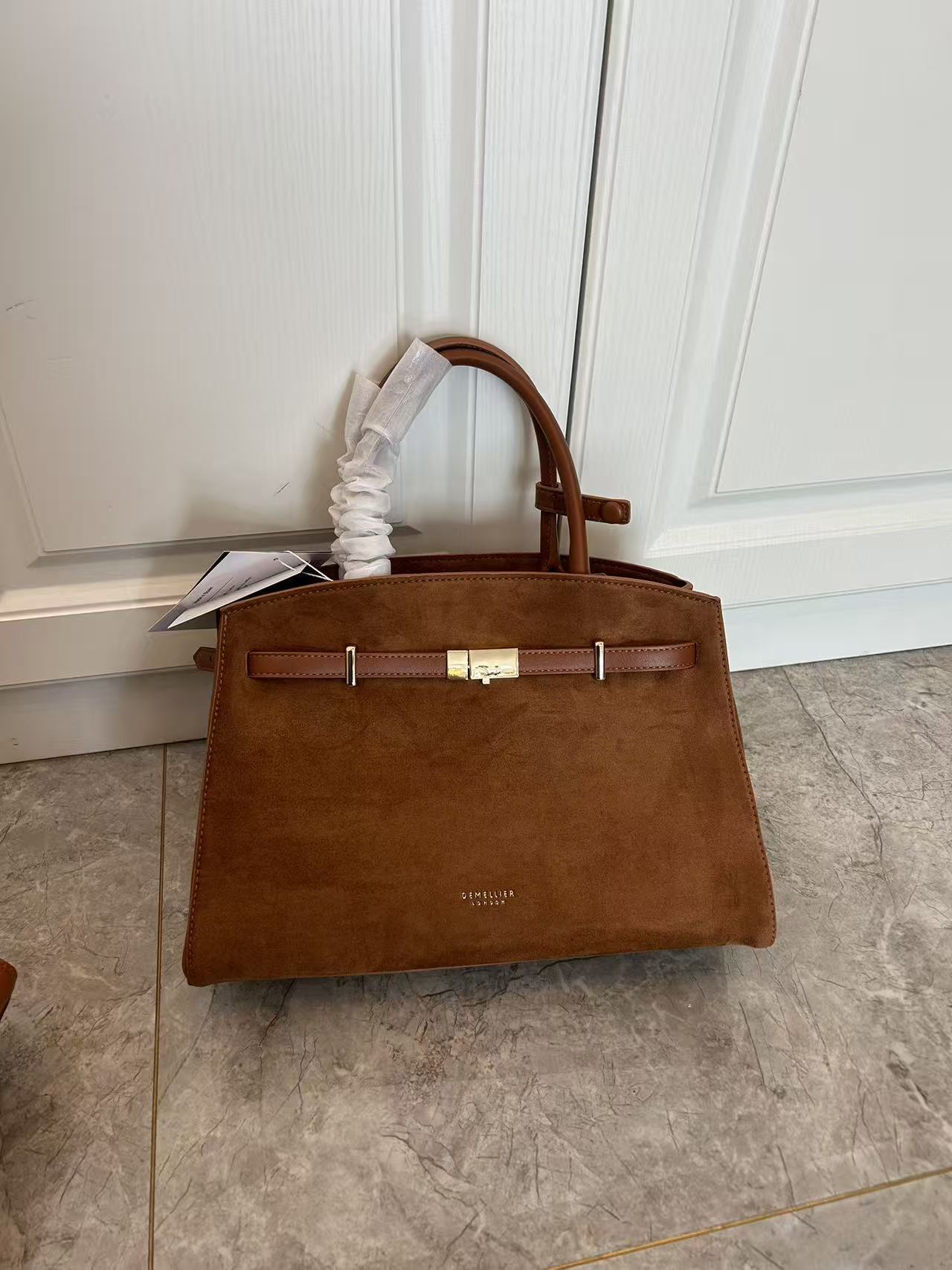 Genuine Leather Crossbody Tote Bag
