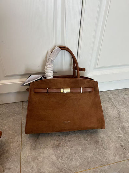 Genuine Leather Crossbody Tote Bag