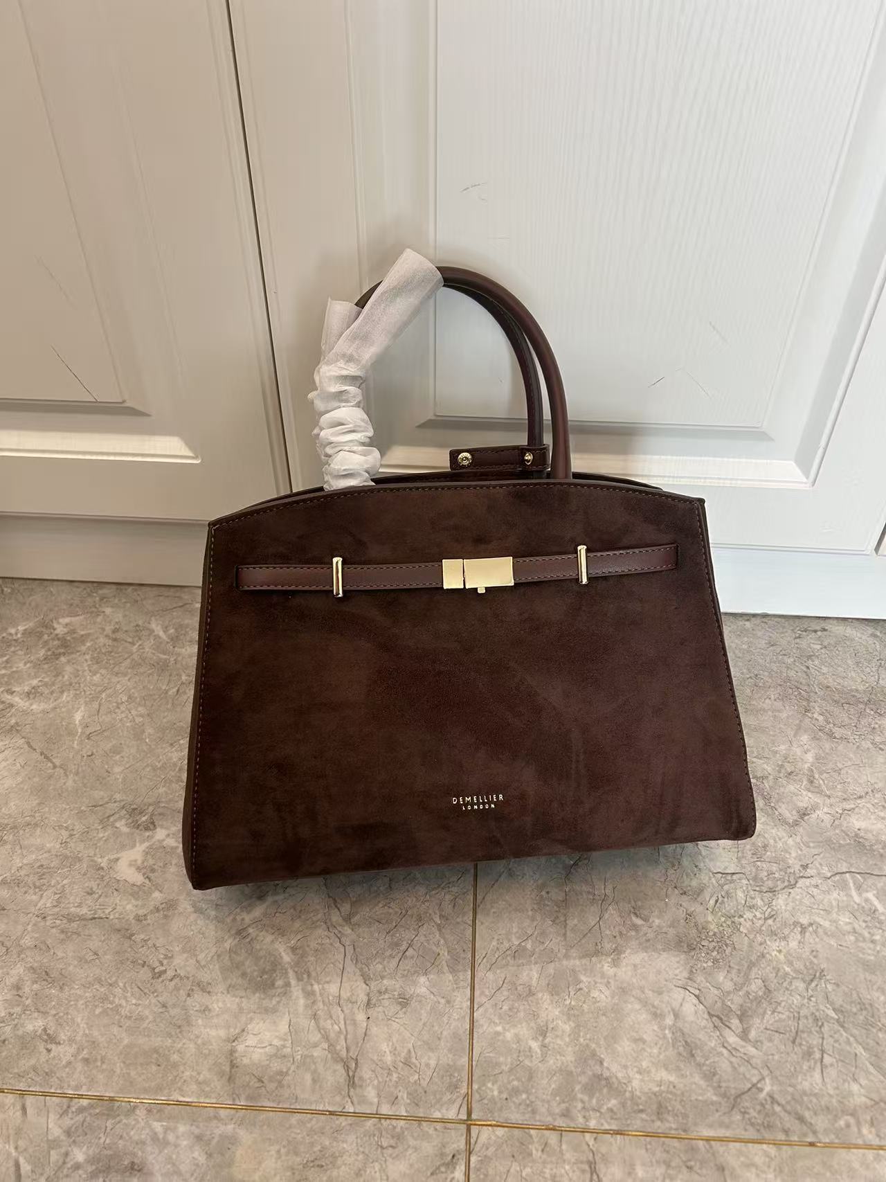 Genuine Leather Crossbody Tote Bag