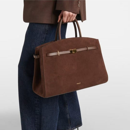 Genuine Leather Crossbody Tote Bag