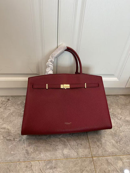 Genuine Leather Crossbody Tote Bag