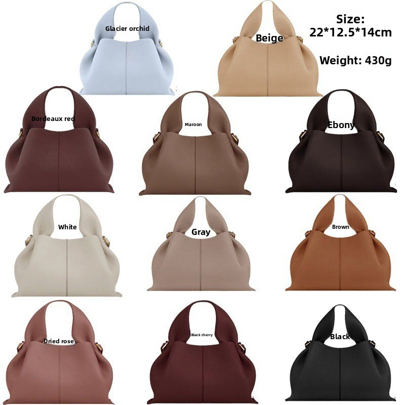 Genuine Leather Dumpling Shoulder Bag