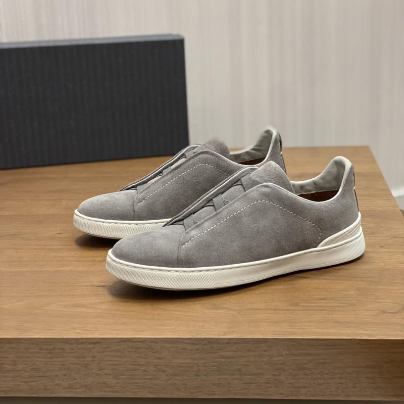 genuine leather elastic band sneakers, casual shoes