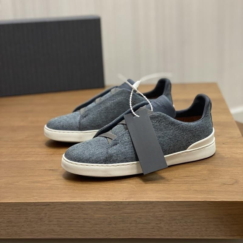 genuine leather elastic band sneakers, casual shoes