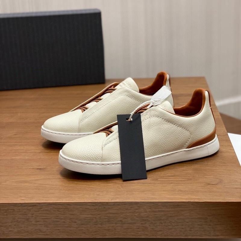 genuine leather elastic band sneakers, casual shoes
