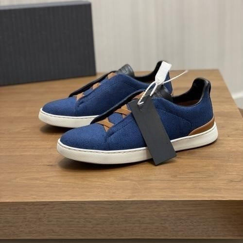 genuine leather elastic band sneakers, casual shoes