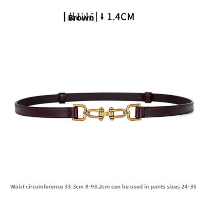 Genuine Leather elasticated waistband