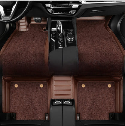Genuine leather floor mats