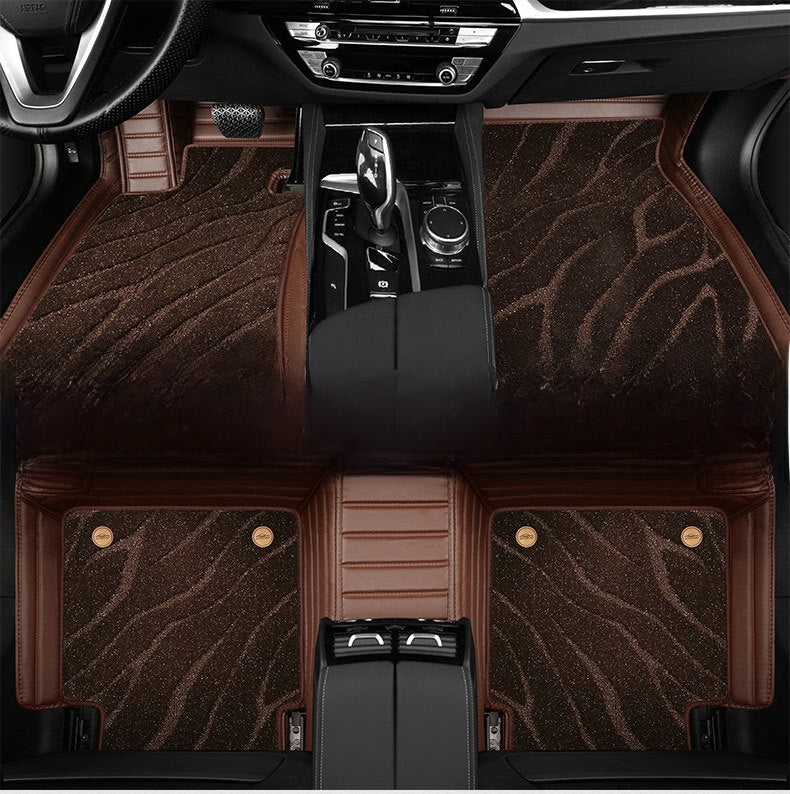 Genuine leather floor mats