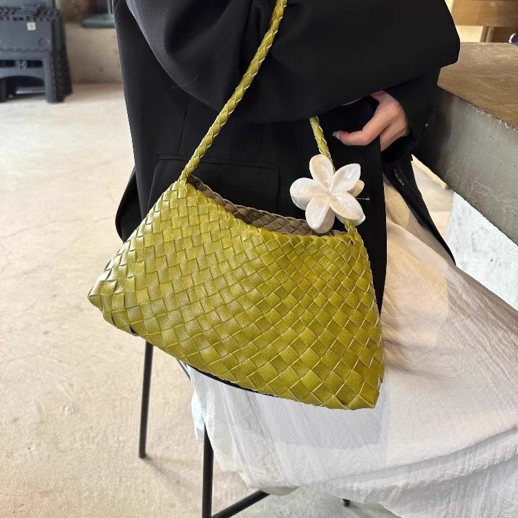 Genuine leather hand-woven bags