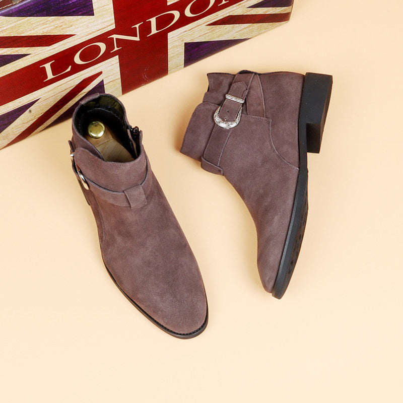 Genuine leather high-top men's boots, Martin boots
