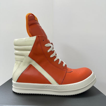 Genuine Leather High-Top Thick Sole Shoes