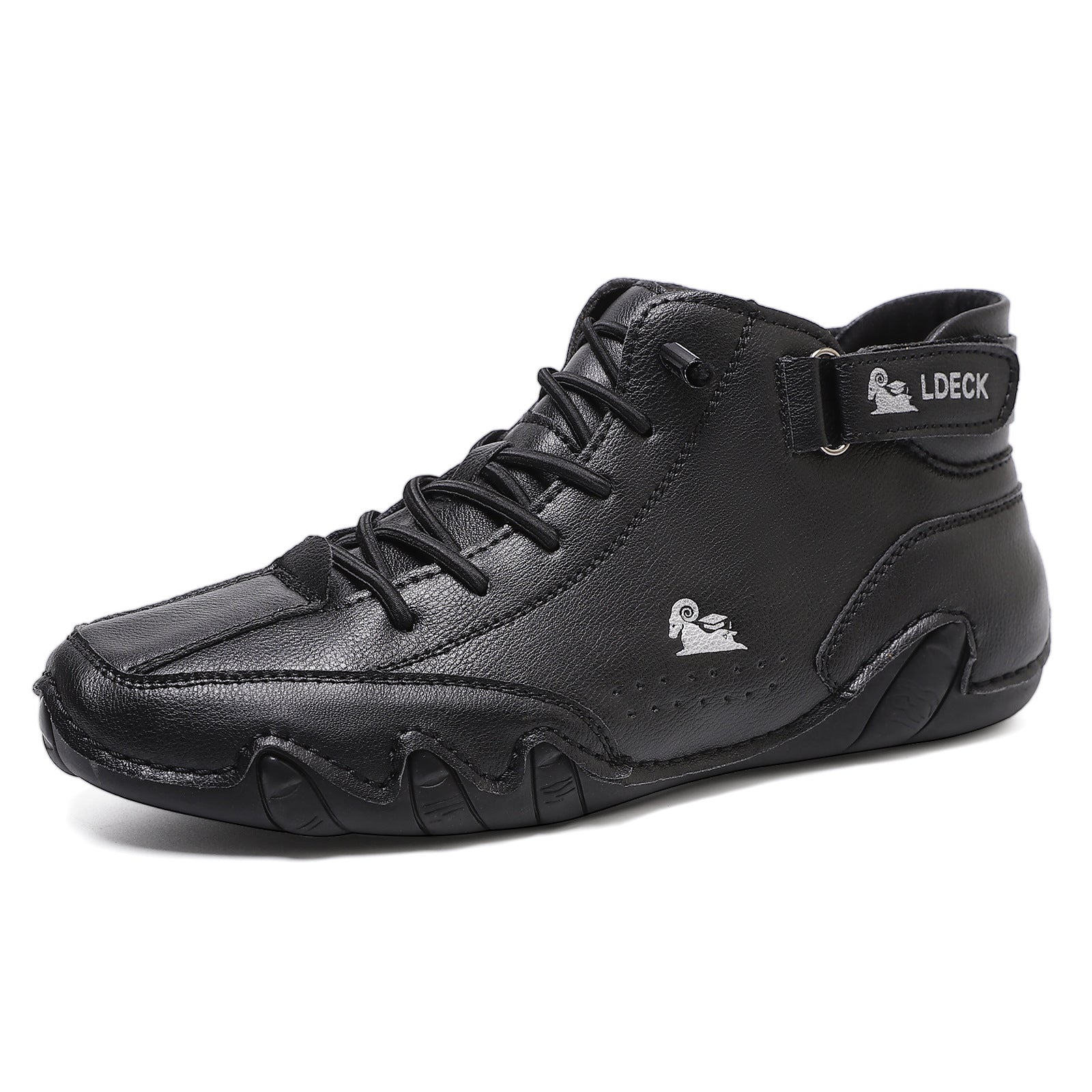 Genuine Leather High-Top Unisex Boots