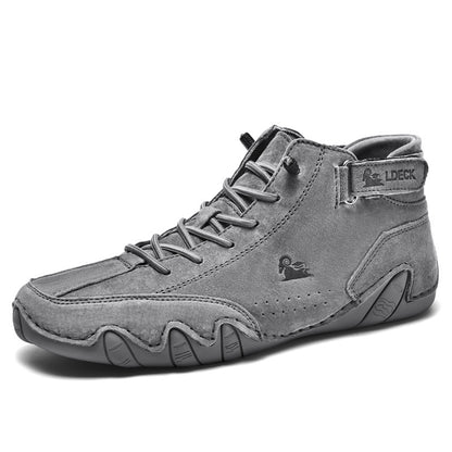 Genuine Leather High-Top Unisex Boots