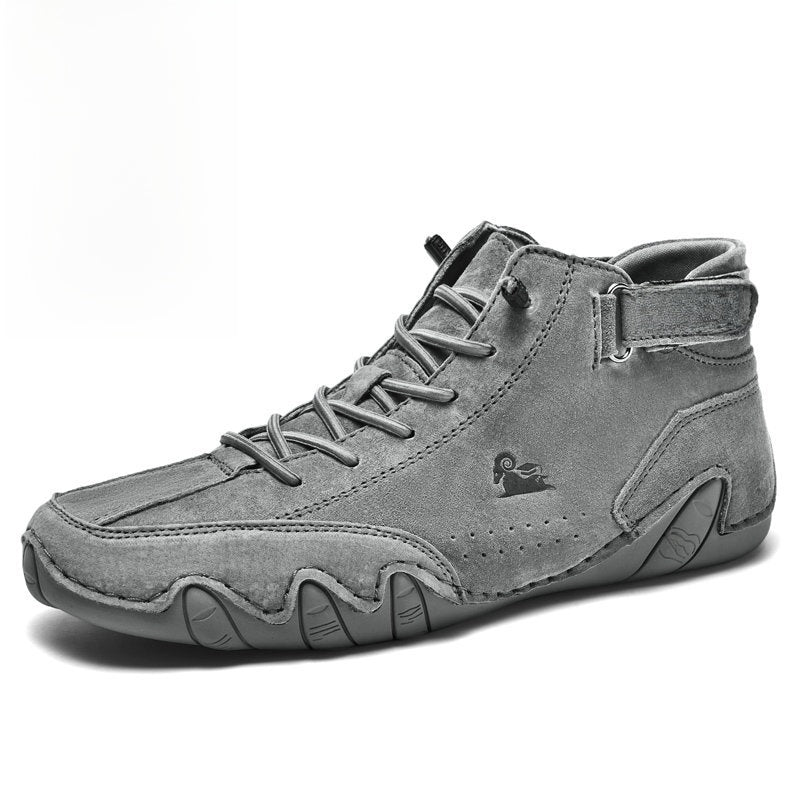 Genuine Leather High-Top Unisex Boots