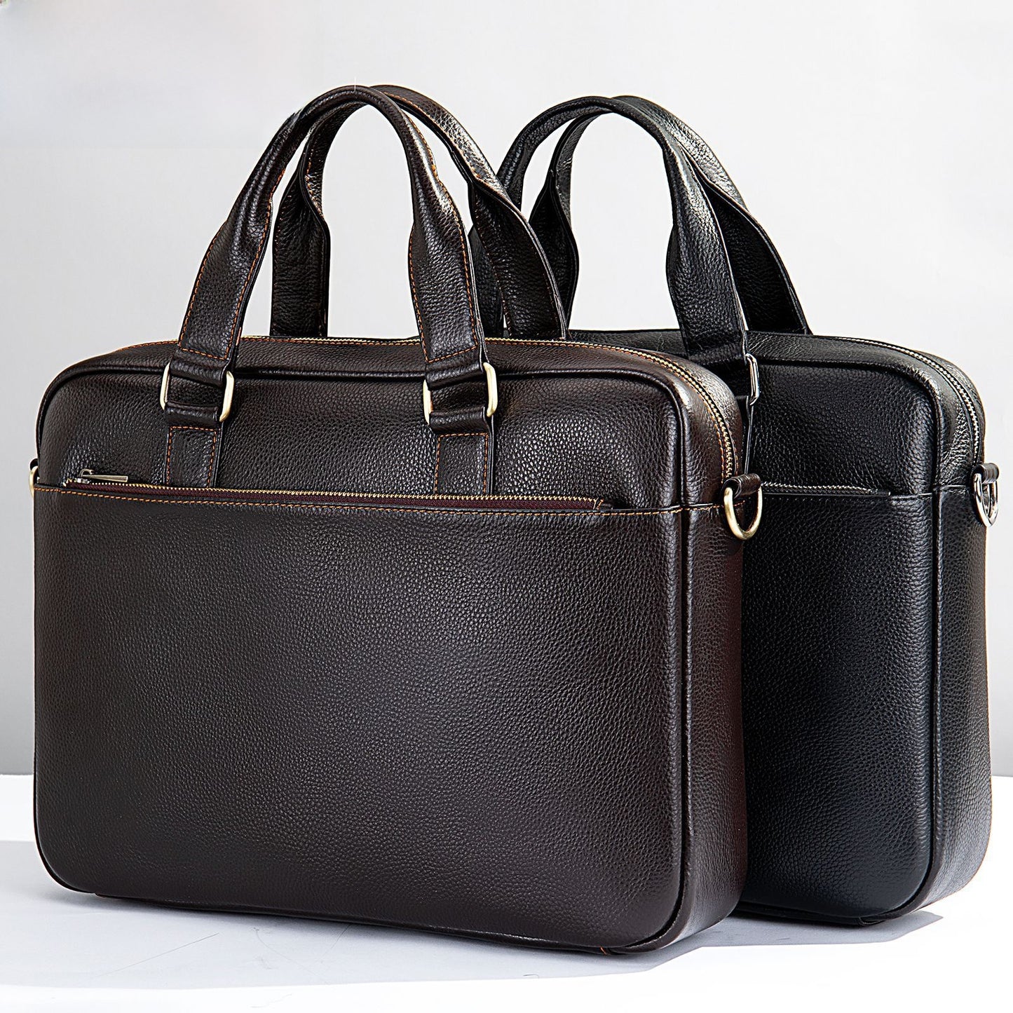 Genuine Leather Horizontal Messenger Bag
