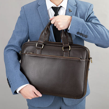 Genuine Leather Horizontal Messenger Bag