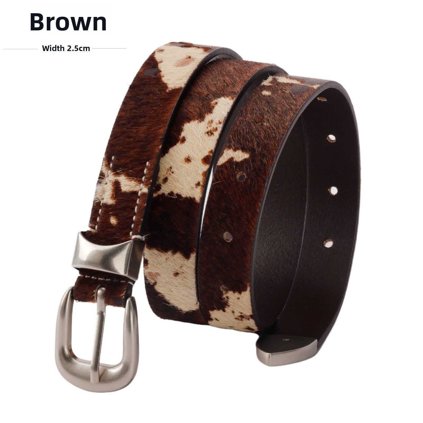 Genuine Leather Horse Hair Belt