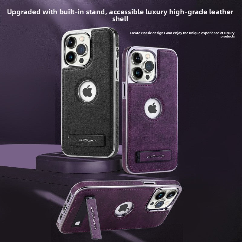 Genuine Leather iPhone Case with Bracket