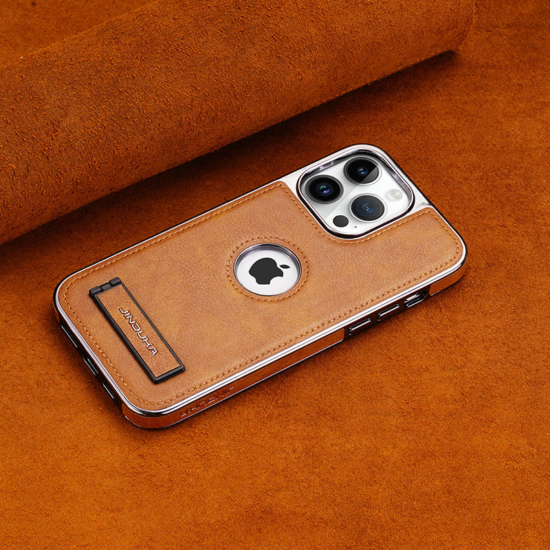 Genuine Leather iPhone Case with Bracket