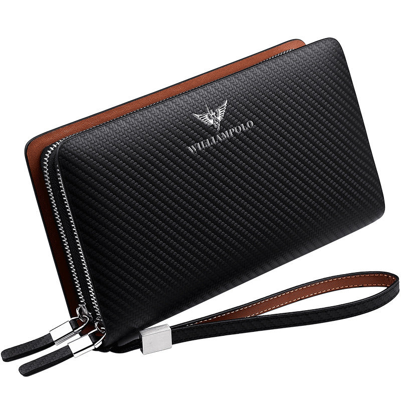Genuine leather long wallet