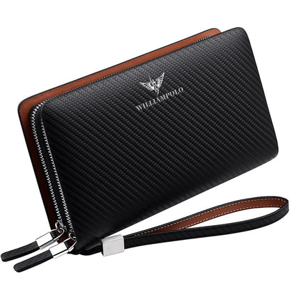 Genuine leather long wallet