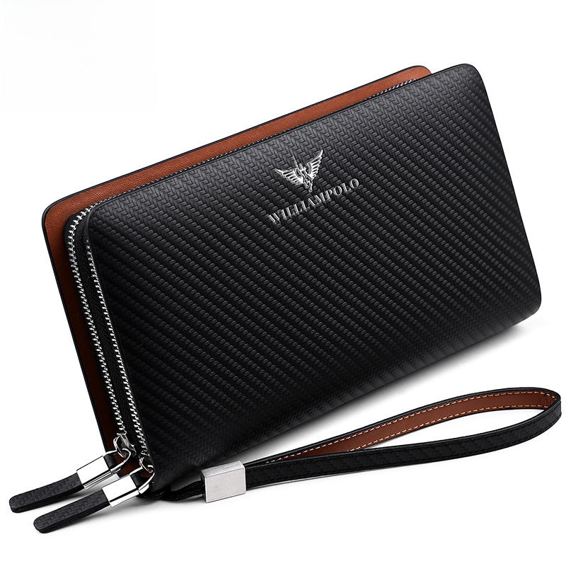 Genuine leather long wallet