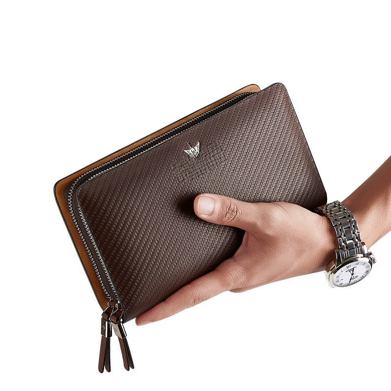 Genuine leather long wallet