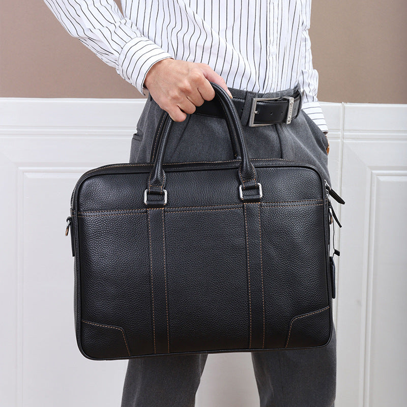 Genuine Leather Men's Business Briefcase