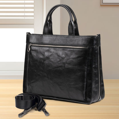 Genuine Leather Men's Business Handbag