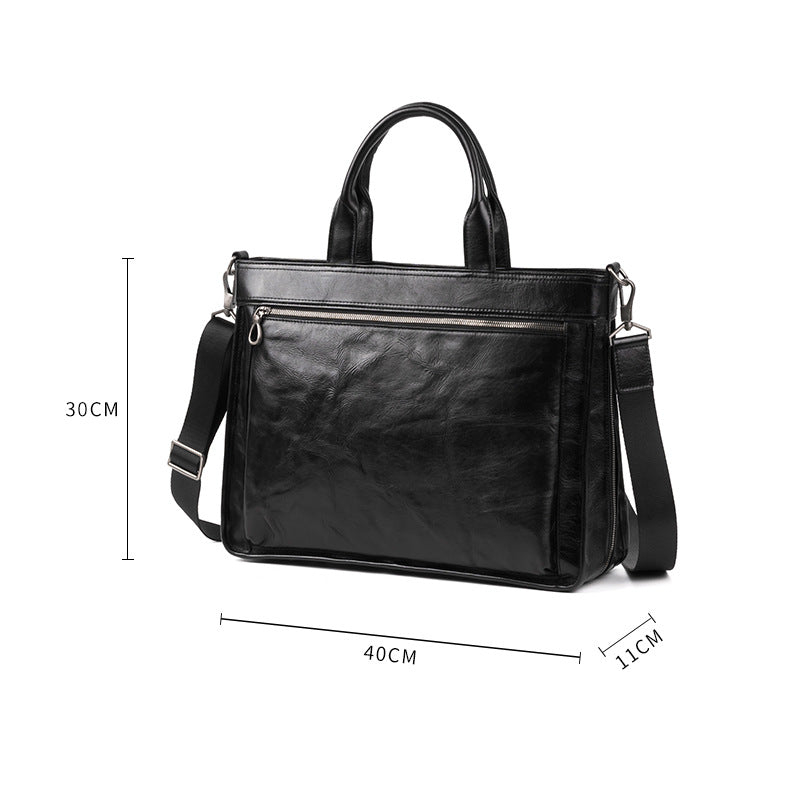 Genuine Leather Men's Business Handbag