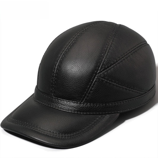 Genuine leather men's hat
