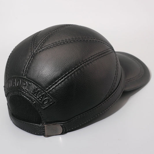 Genuine leather men's hat