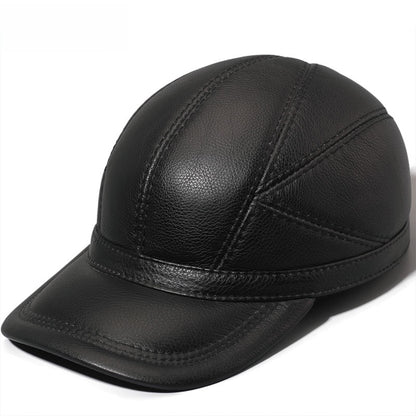 Genuine leather men's hat