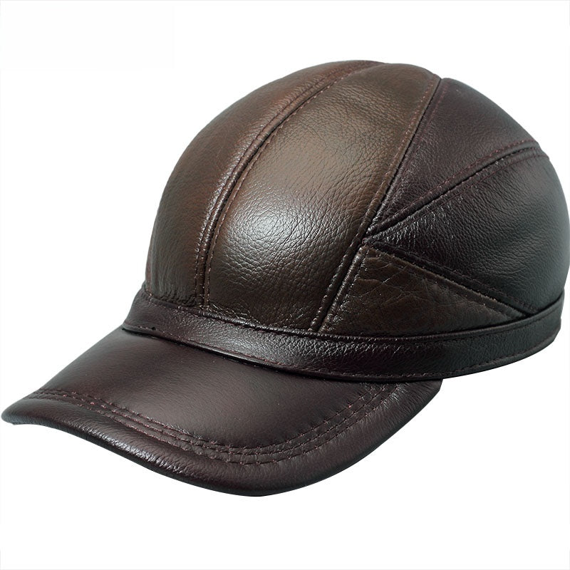 Genuine leather men's hat