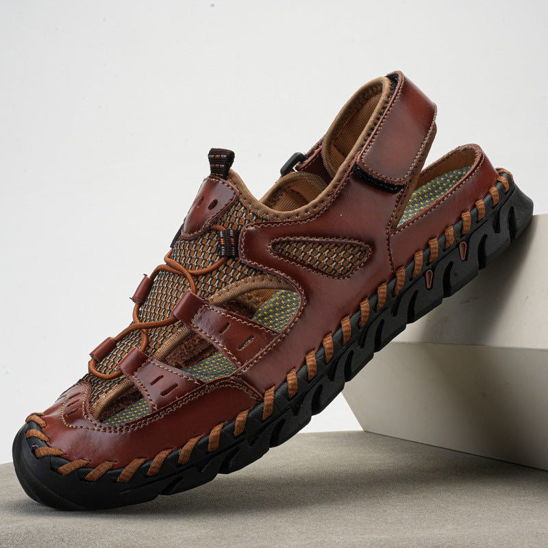 Genuine Leather Men's SandalsLarge Size Breathable Sandals