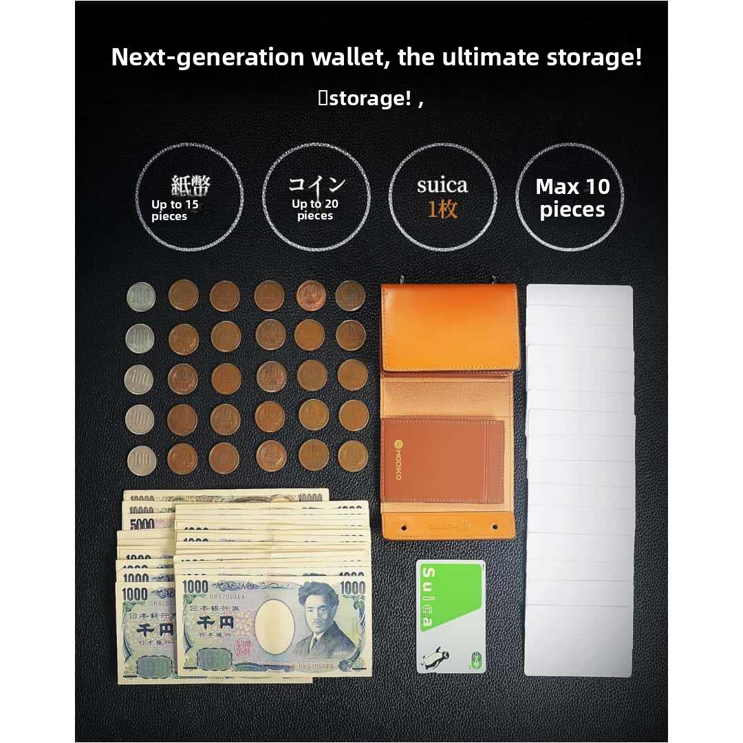 Genuine Leather Men's Short Wallet