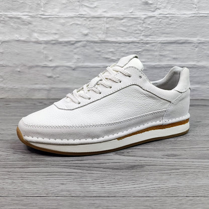 Genuine Leather Mens Casual Shoes Breathable Comfortable Flat Sole