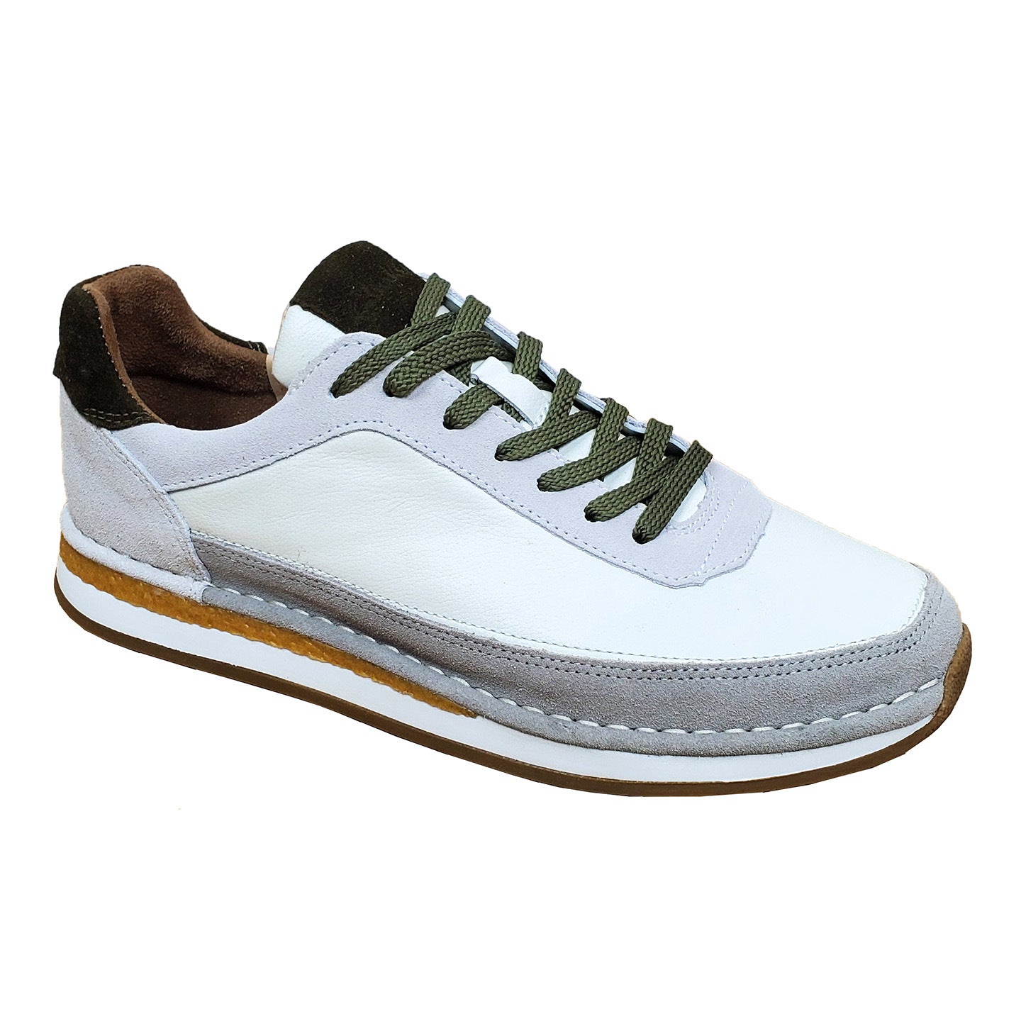 Genuine Leather Mens Casual Shoes Breathable Comfortable Flat Sole